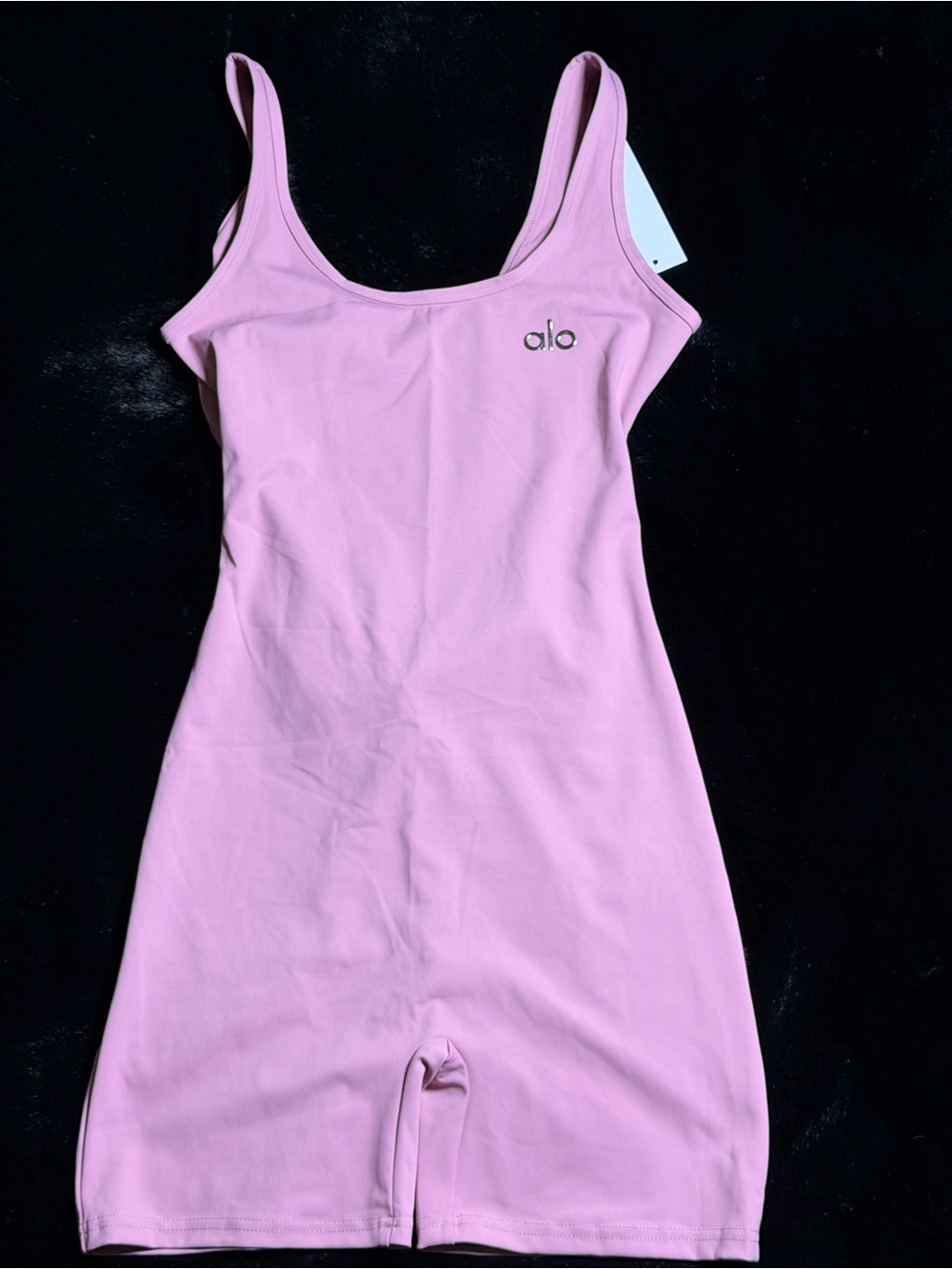 Alo Pink Fitted Tank Romper